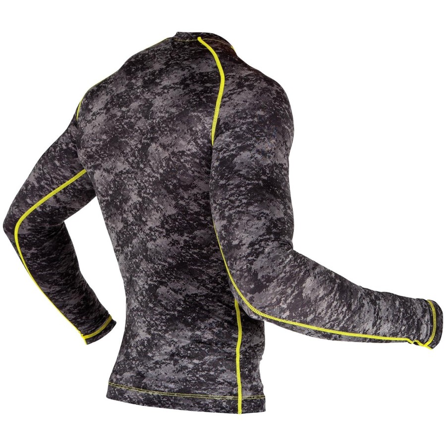 venum tramo rashguard - lange ermer - svartgul