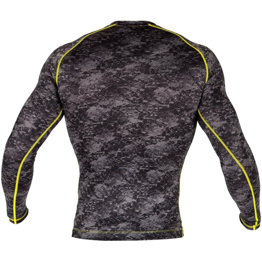 venum tramo rashguard - lange ermer - svartgul