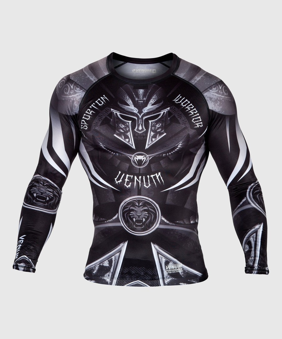 venum gladiator 3.0 rashguard - lange ermer - svarthvit