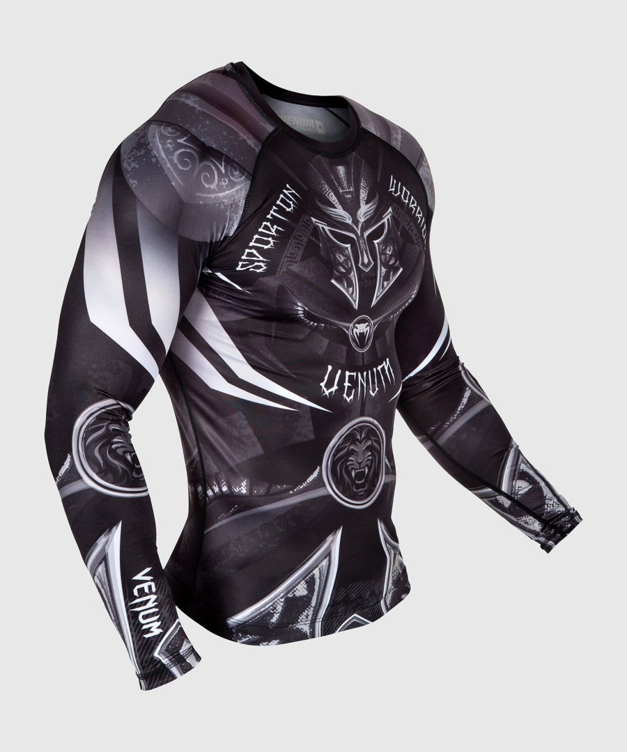venum gladiator 3.0 rashguard - lange ermer - svarthvit
