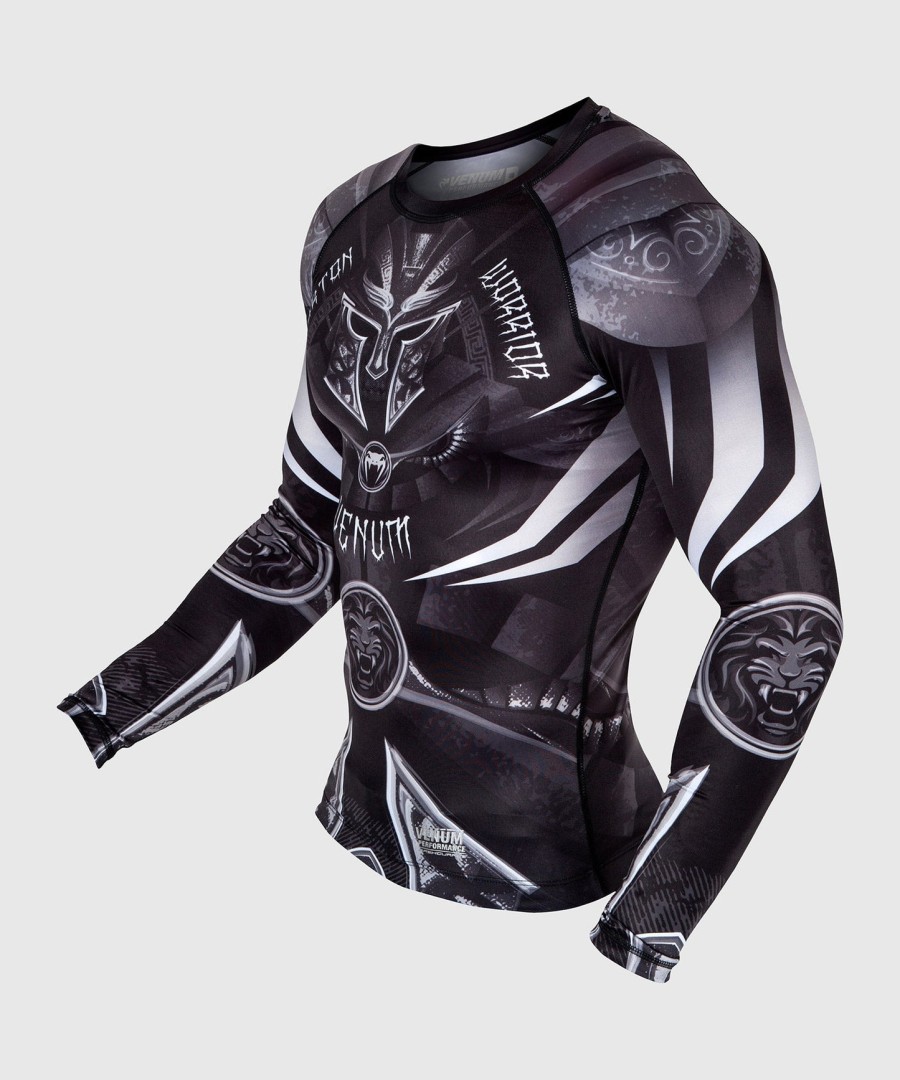 venum gladiator 3.0 rashguard - lange ermer - svarthvit
