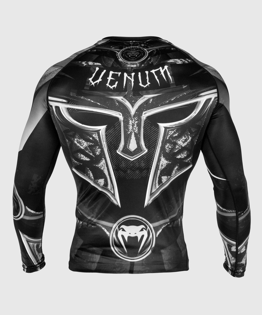 venum gladiator 3.0 rashguard - lange ermer - svarthvit