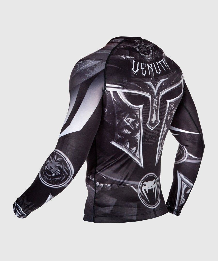 venum gladiator 3.0 rashguard - lange ermer - svarthvit