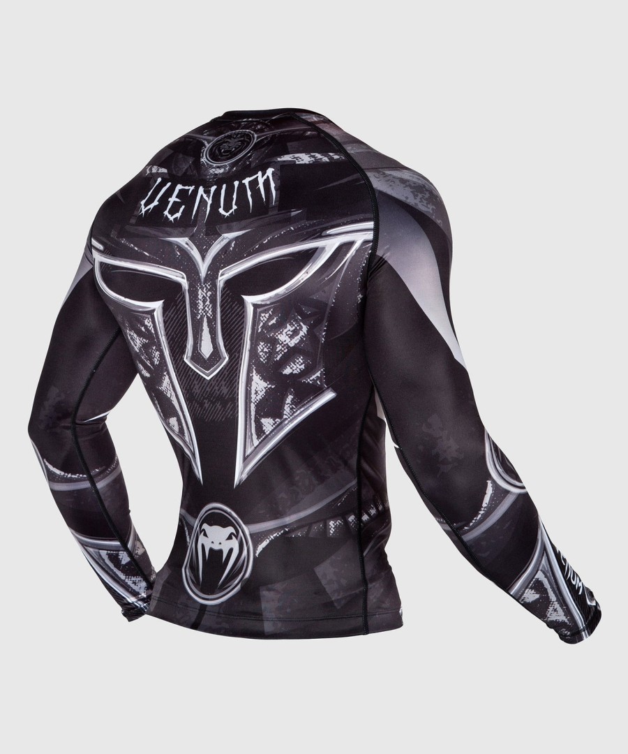 venum gladiator 3.0 rashguard - lange ermer - svarthvit