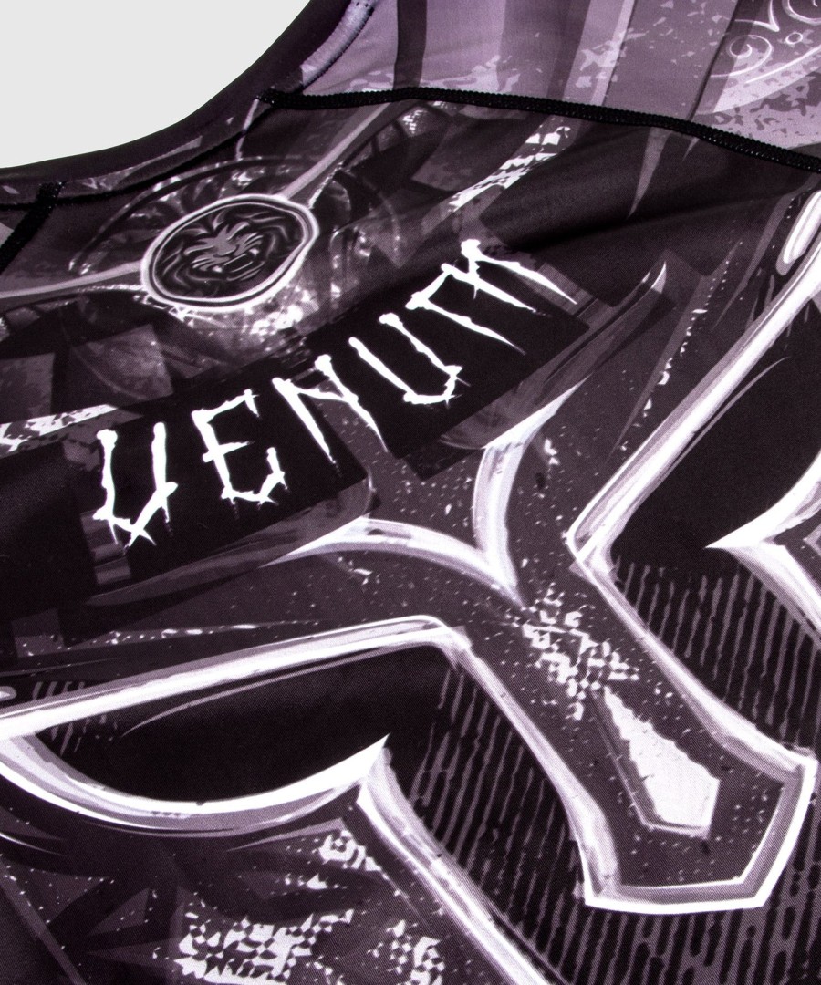 venum gladiator 3.0 rashguard - lange ermer - svarthvit