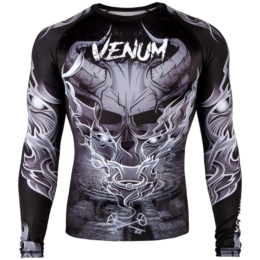 venum minotaurus rashguard - lange ermer - svarthvit