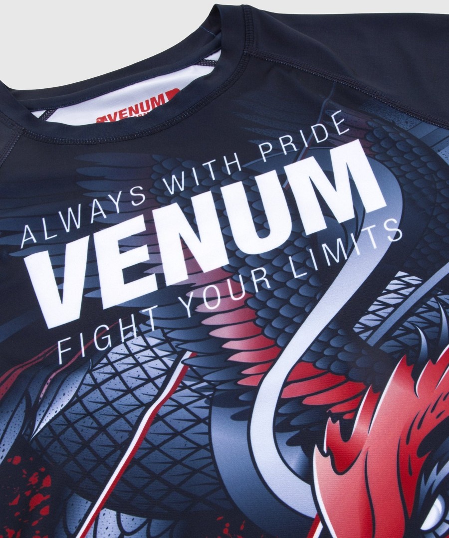 venum rooster rashguard - lange ermer - marineblåoransje
