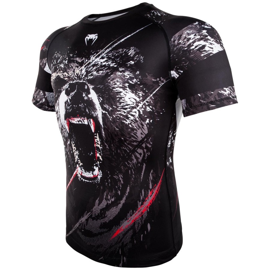 venum grizzli rashguard - korte ermer - svarthvit