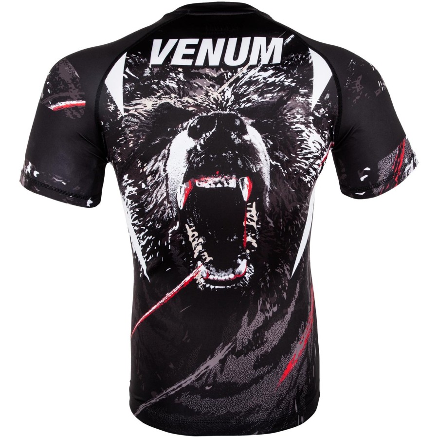 venum grizzli rashguard - korte ermer - svarthvit