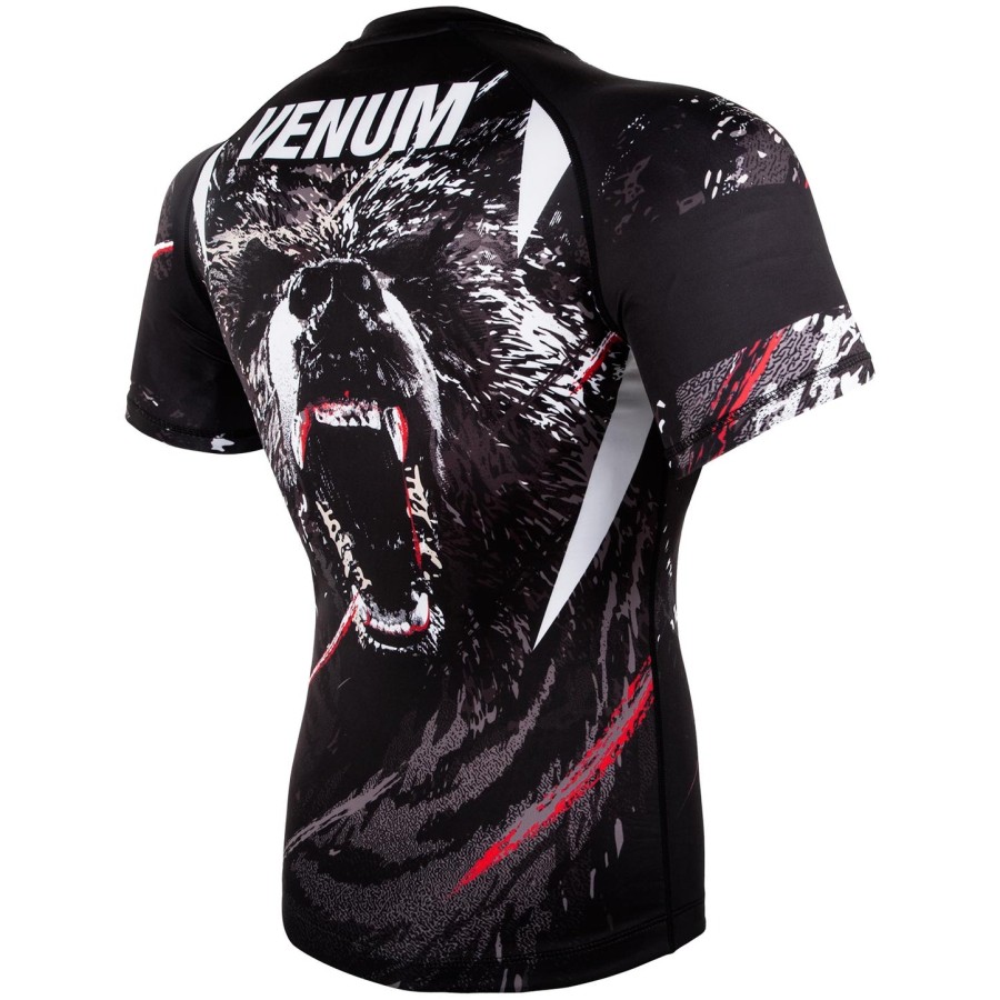 venum grizzli rashguard - korte ermer - svarthvit