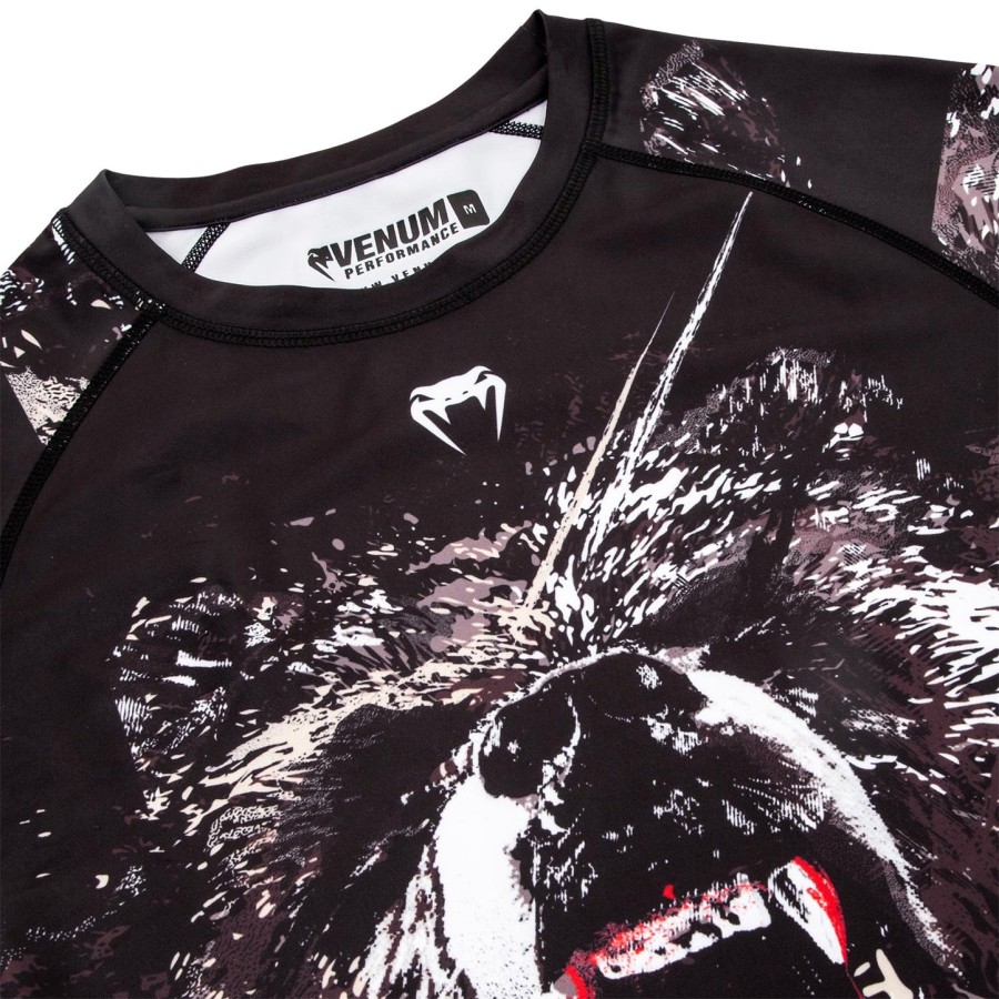 venum grizzli rashguard - korte ermer - svarthvit