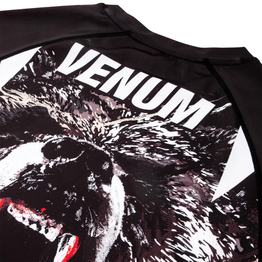 venum grizzli rashguard - korte ermer - svarthvit
