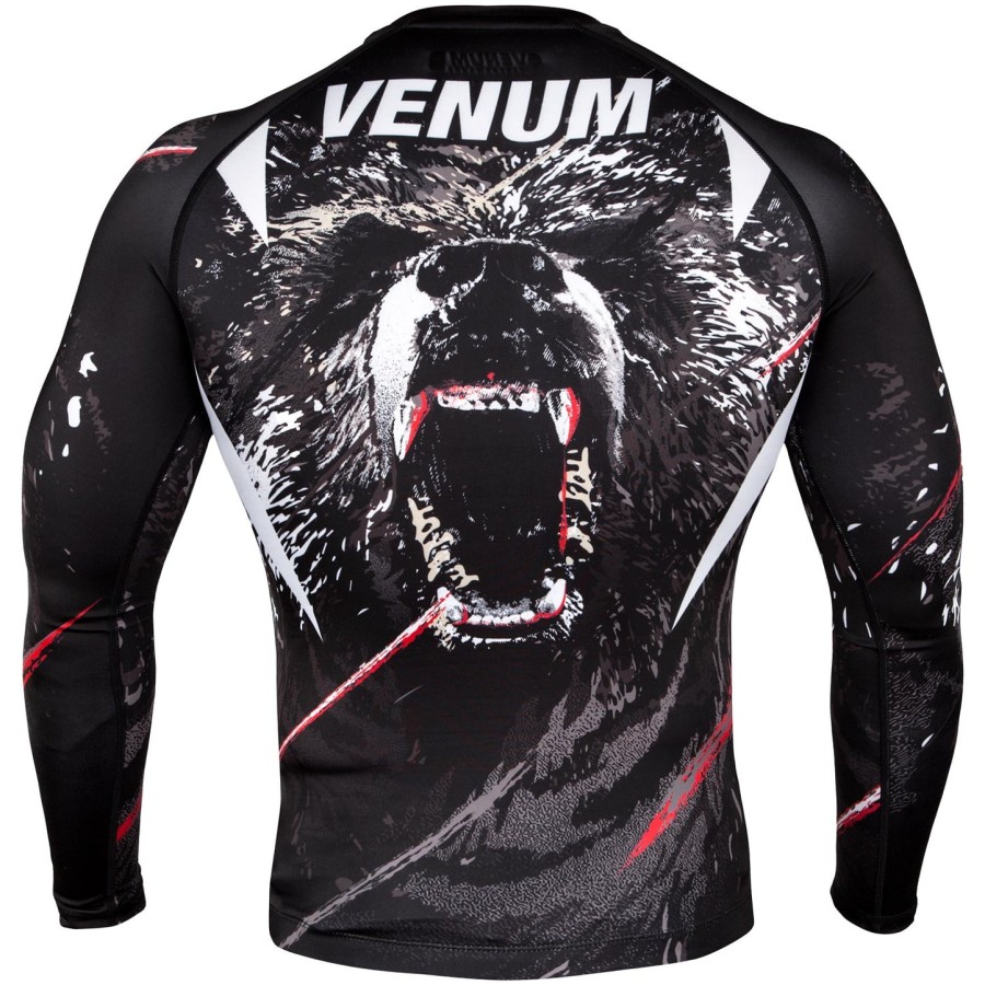 venum grizzli rashguard - lange ermer - svarthvit