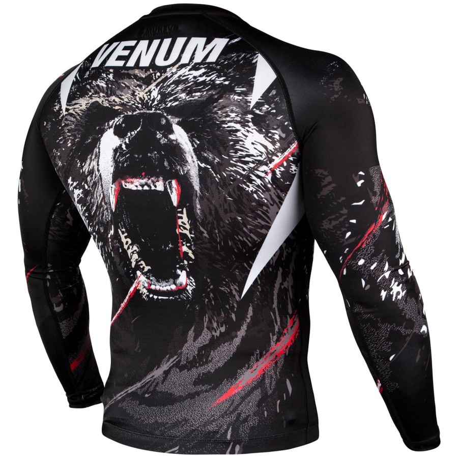 venum grizzli rashguard - lange ermer - svarthvit