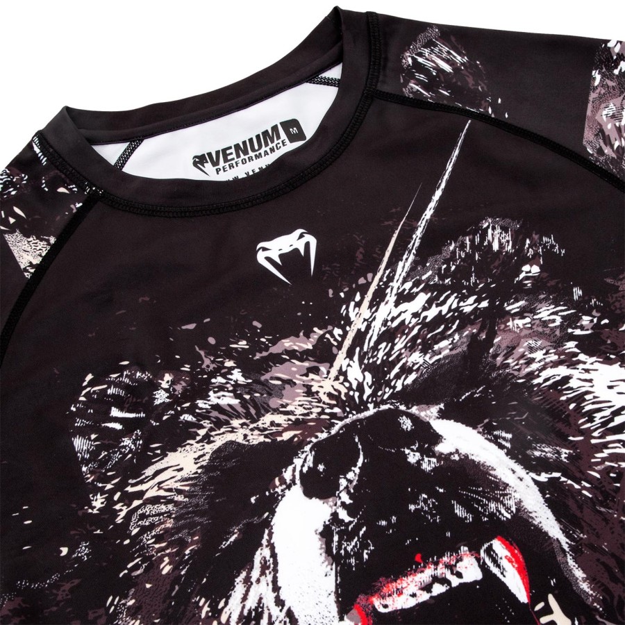 venum grizzli rashguard - lange ermer - svarthvit