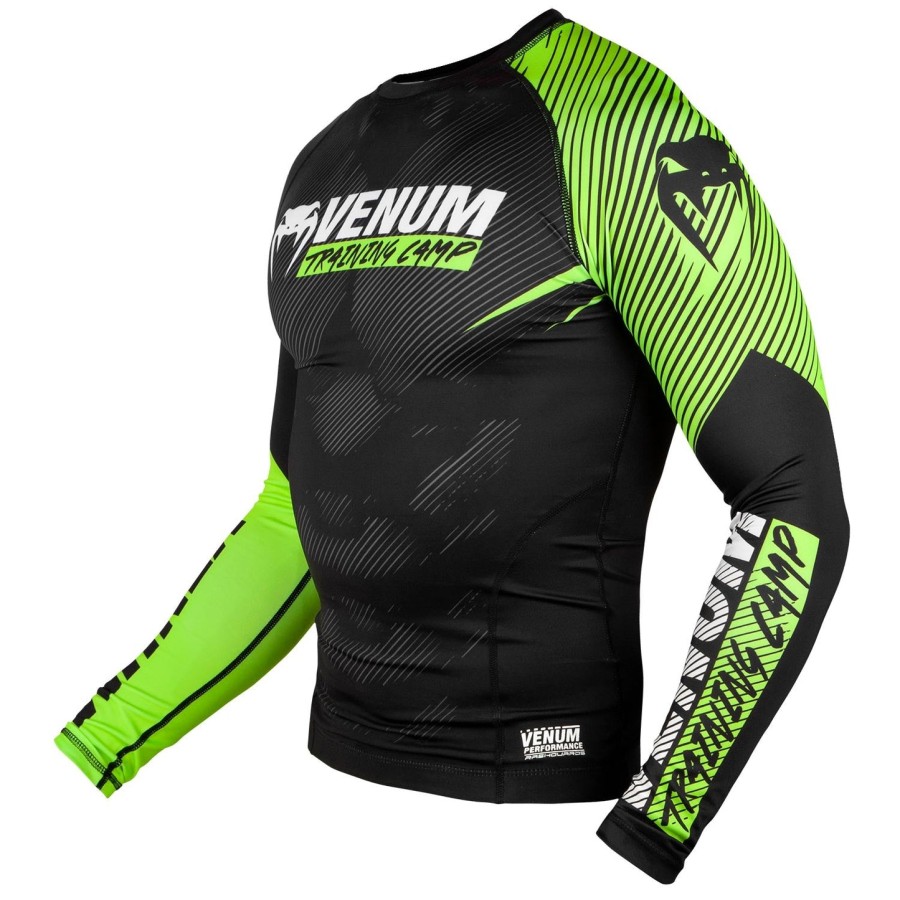venum training camp 2.0 rashguard - lange ermer - svartneo gul