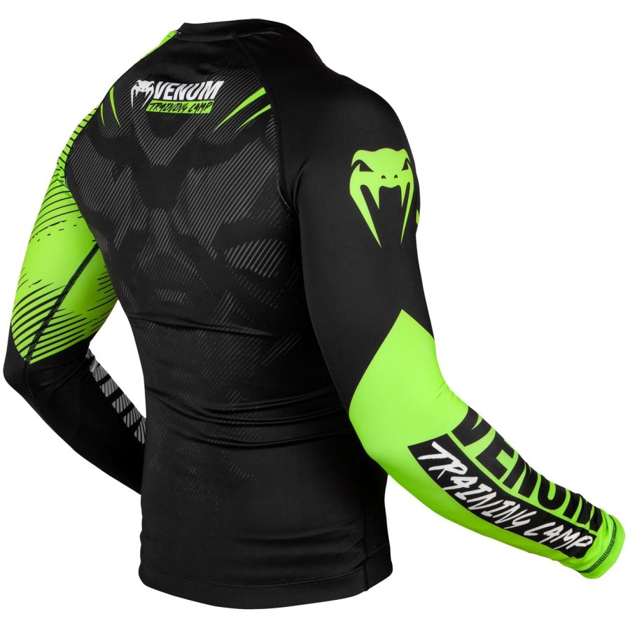 venum training camp 2.0 rashguard - lange ermer - svartneo gul