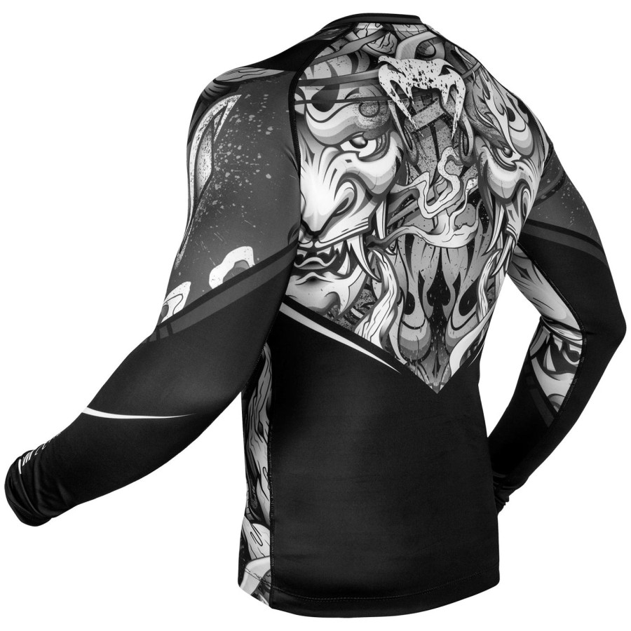 venum devil rashguard - lange ermer - hvitsvart