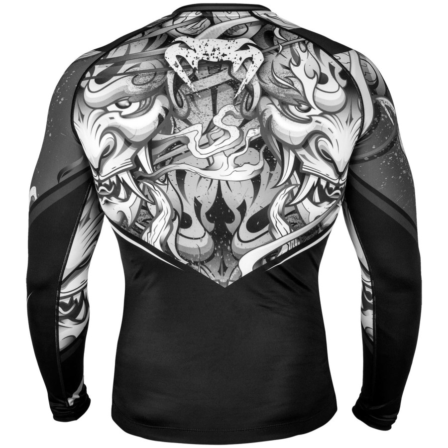 venum devil rashguard - lange ermer - hvitsvart