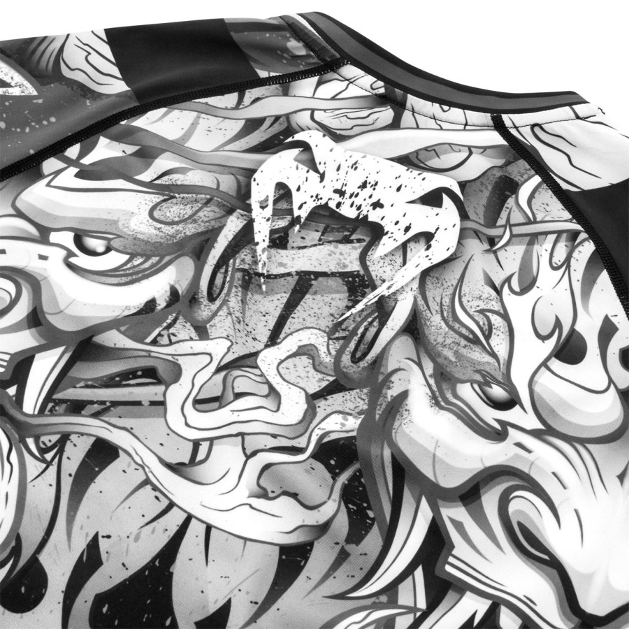 venum devil rashguard - lange ermer - hvitsvart