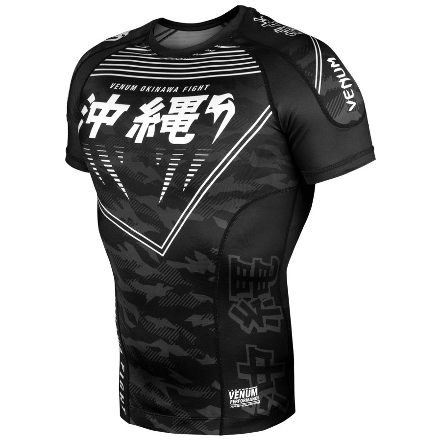 venum okinawa 2.0 rashguard - korte ermer - svarthvit