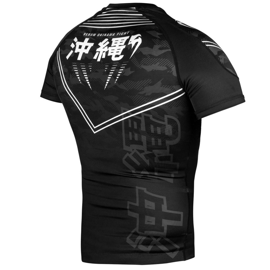 venum okinawa 2.0 rashguard - korte ermer - svarthvit