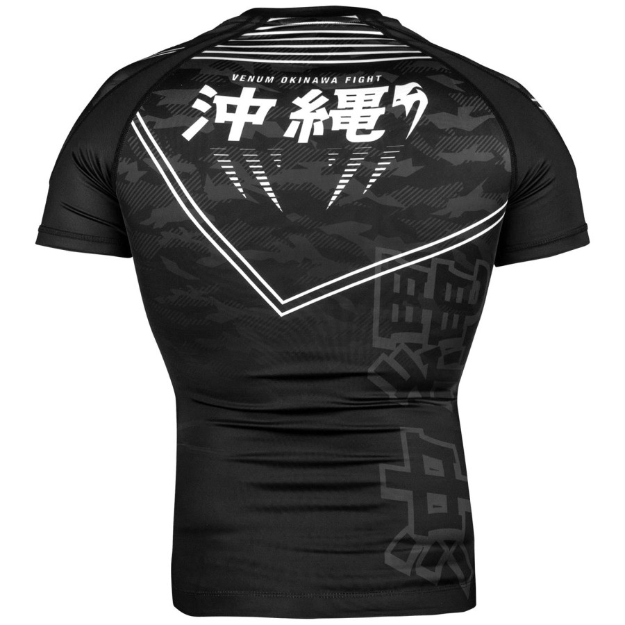 venum okinawa 2.0 rashguard - korte ermer - svarthvit