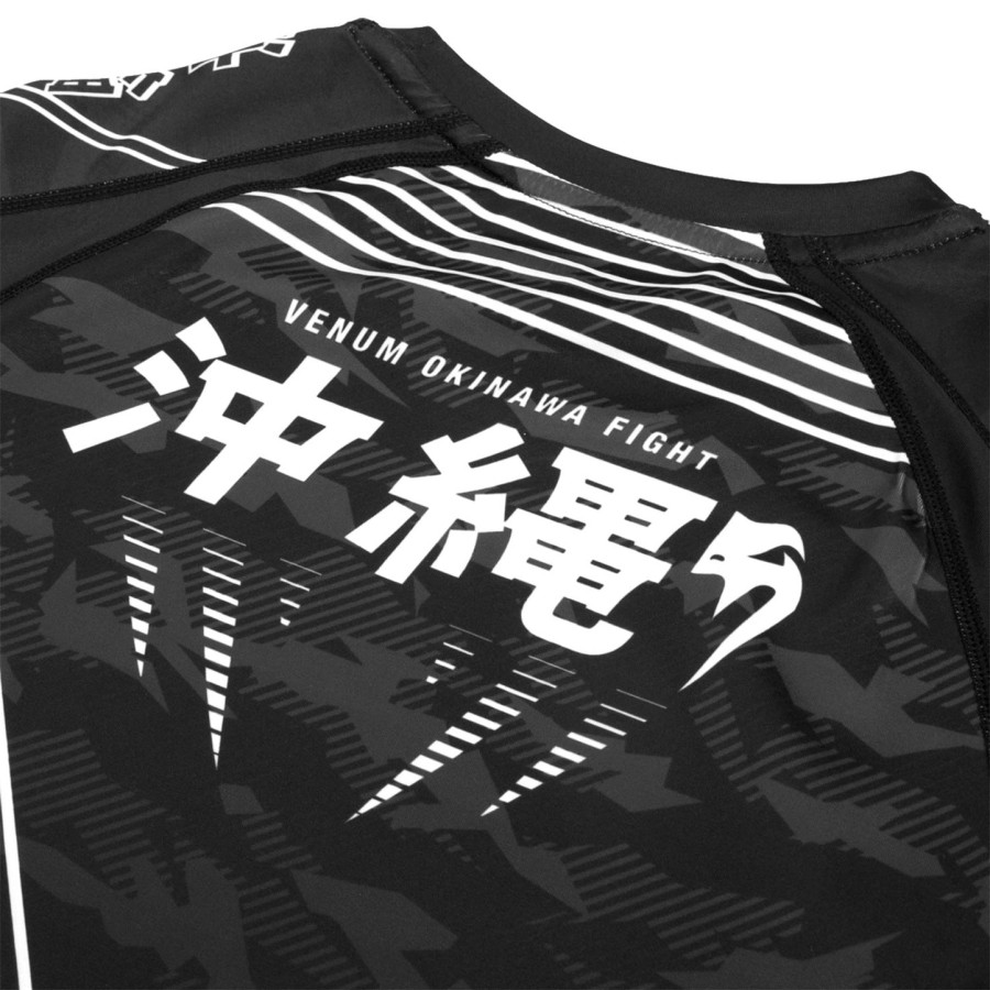 venum okinawa 2.0 rashguard - korte ermer - svarthvit