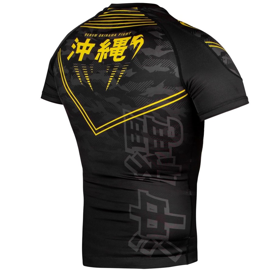 venum okinawa 2.0 rashguard - korte ermer - svartgul