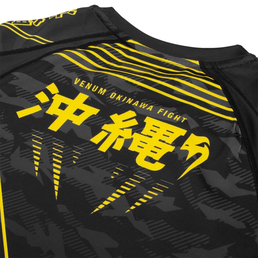 venum okinawa 2.0 rashguard - korte ermer - svartgul
