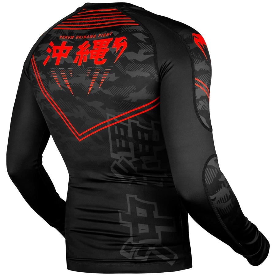venum okinawa 2.0 rashguard - lange ermer - svartrød