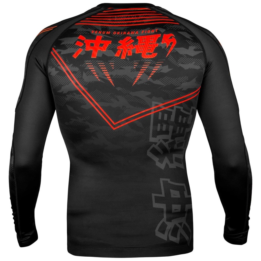 venum okinawa 2.0 rashguard - lange ermer - svartrød