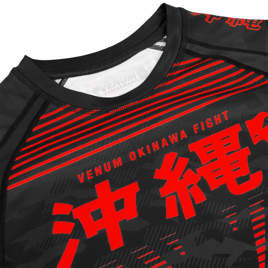 venum okinawa 2.0 rashguard - lange ermer - svartrød