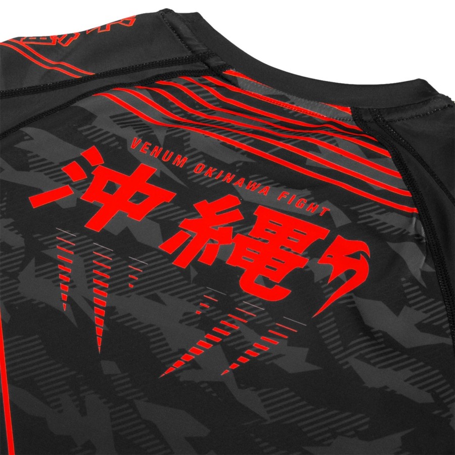 venum okinawa 2.0 rashguard - lange ermer - svartrød