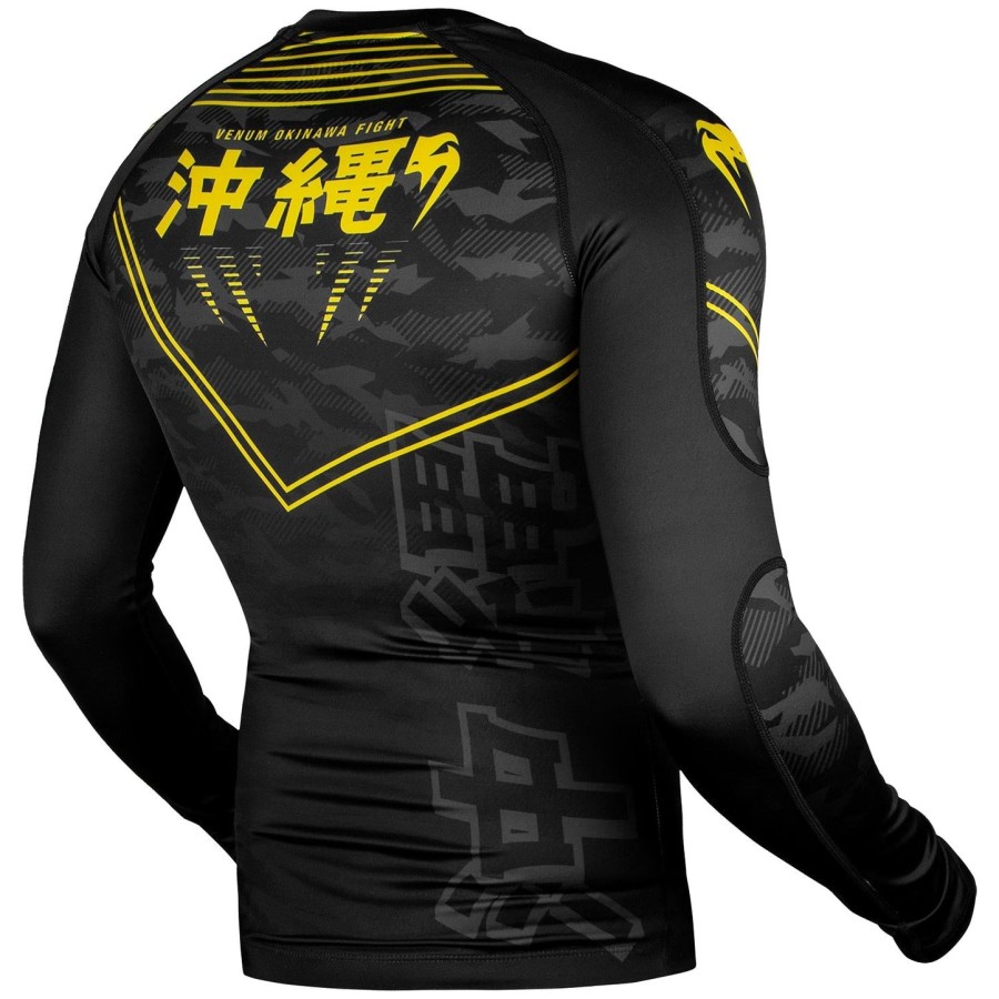 venum okinawa 2.0 rashguard - lange ermer - svartgul