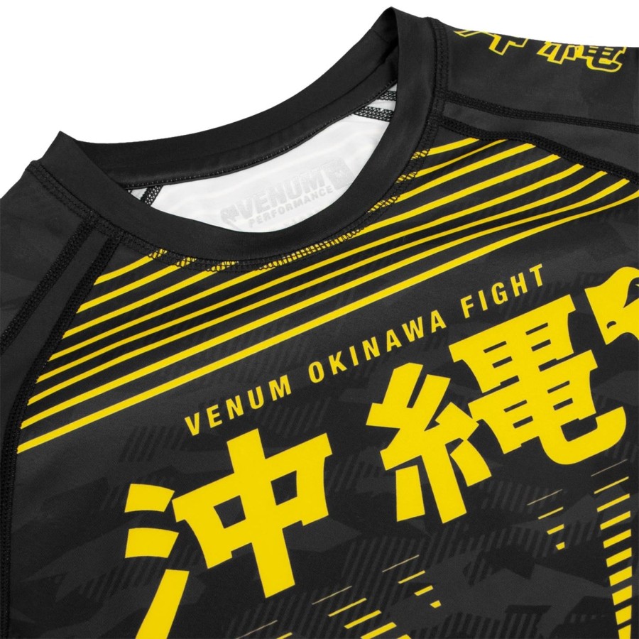 venum okinawa 2.0 rashguard - lange ermer - svartgul