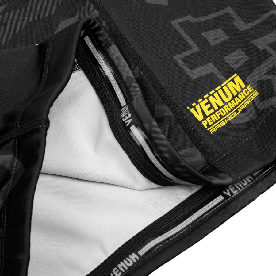 venum okinawa 2.0 rashguard - lange ermer - svartgul