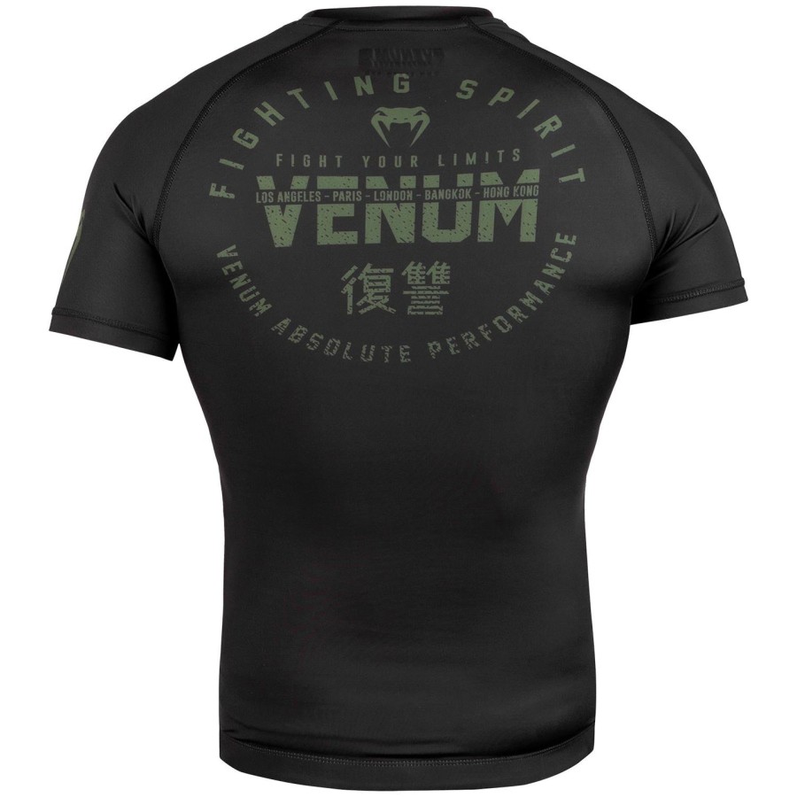 venum signature rashguard – korte ermer – svartkhaki – eksklusiv