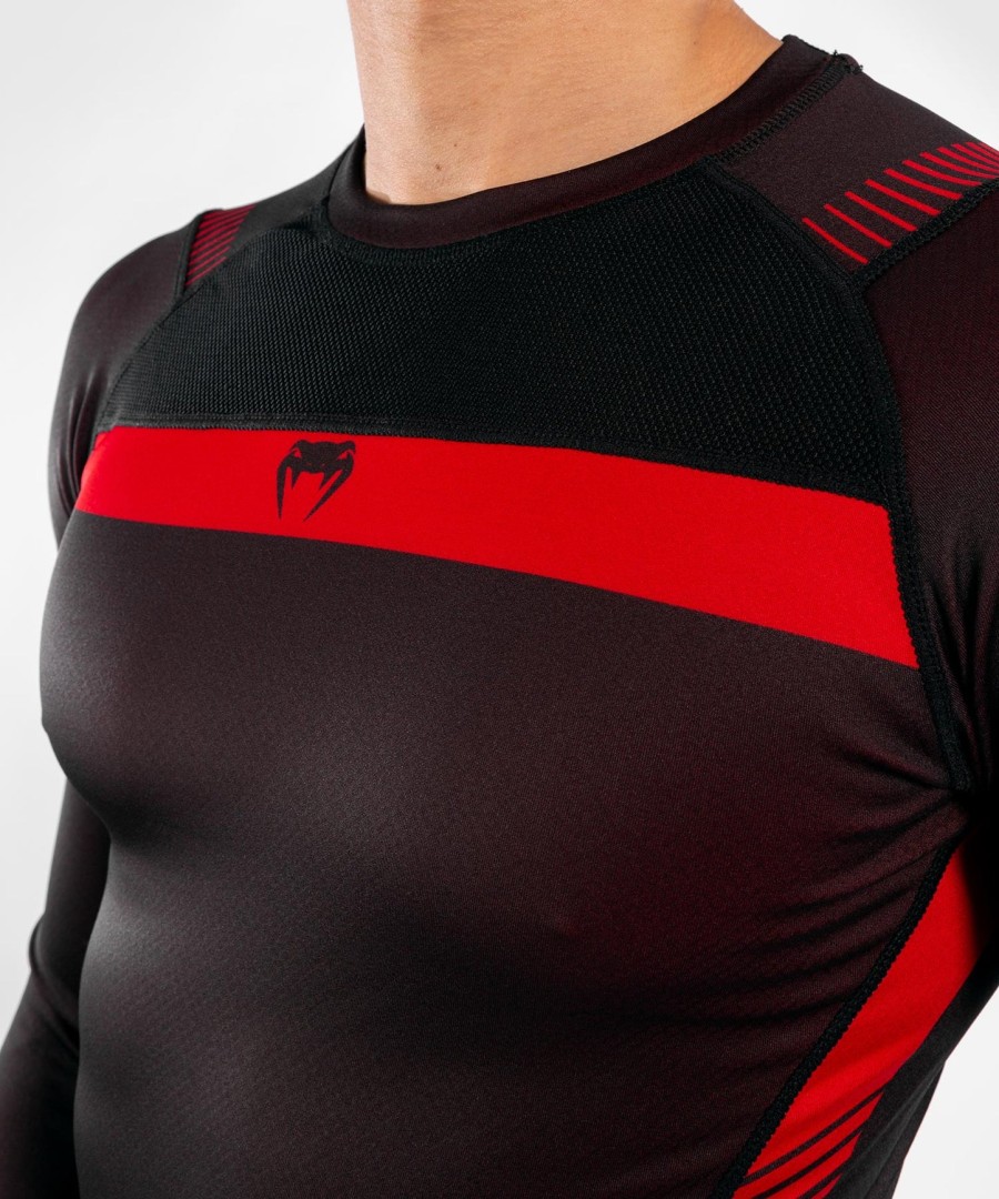 venum nogi 3.0 rashguard - lange ermer - svartrød