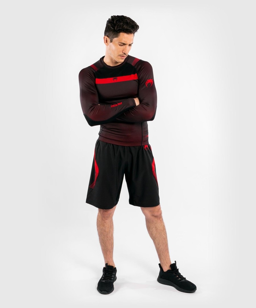 venum nogi 3.0 rashguard - lange ermer - svartrød