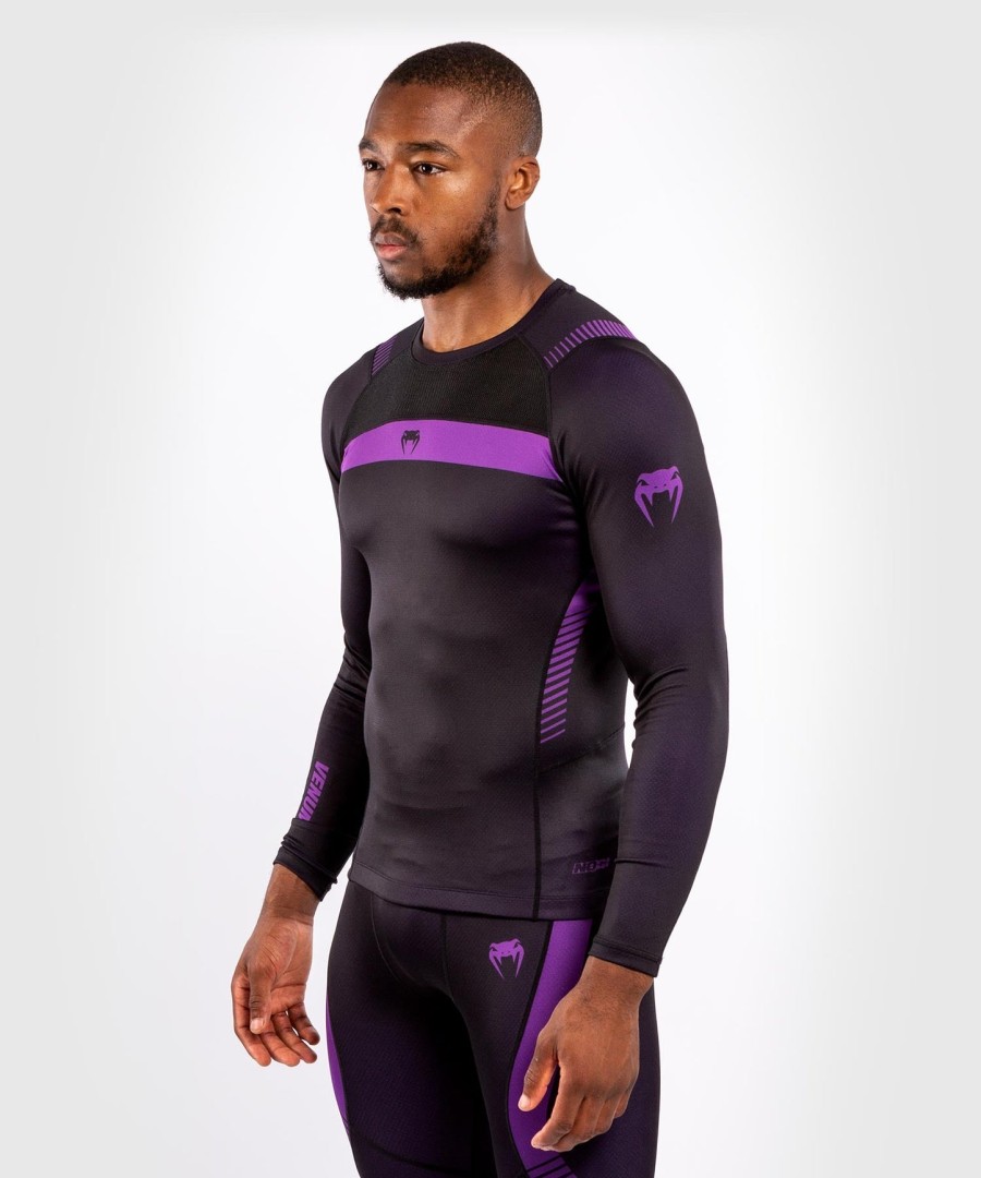 venum nogi 3.0 rashguard - lange ermer - svartlilla