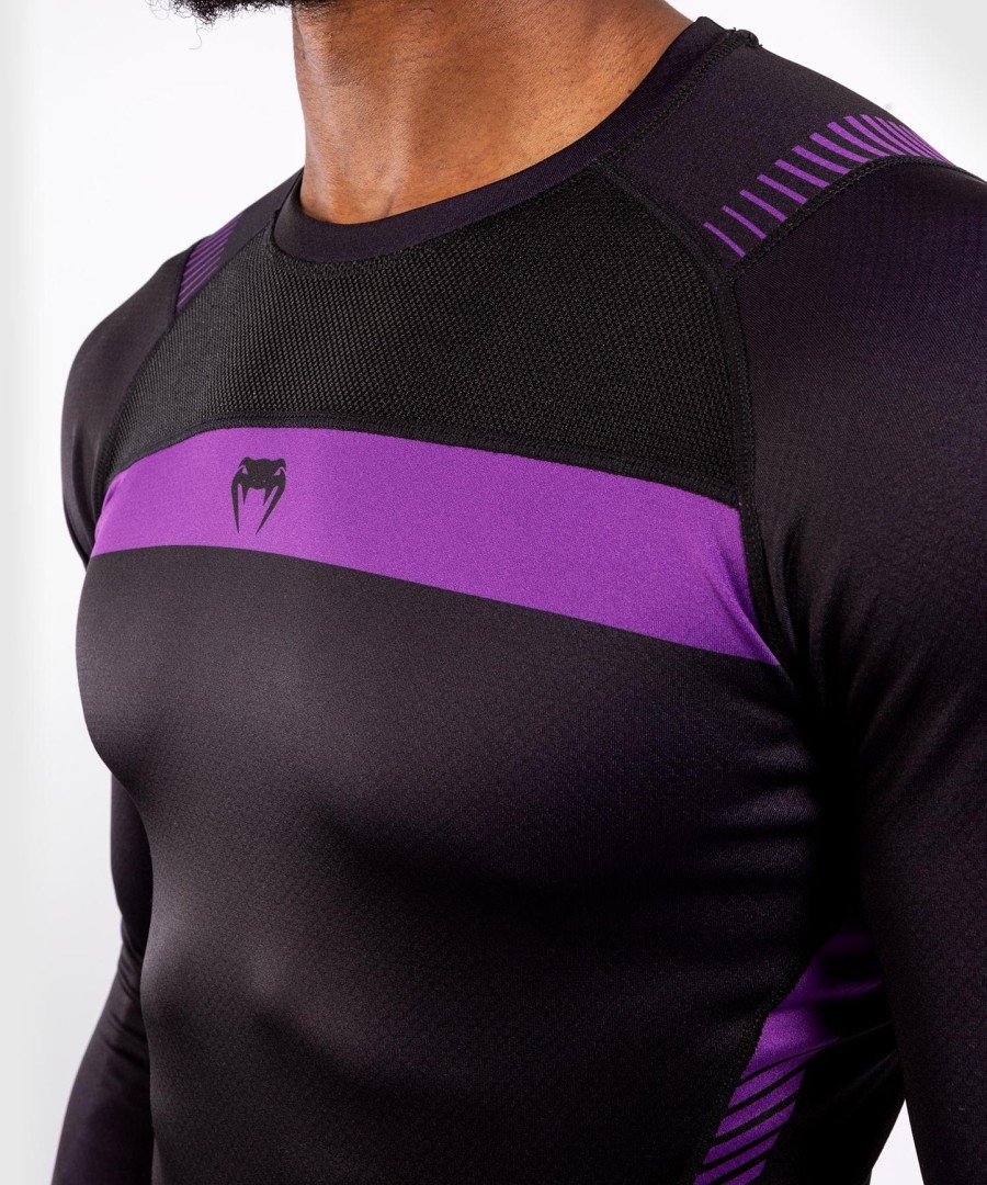venum nogi 3.0 rashguard - lange ermer - svartlilla