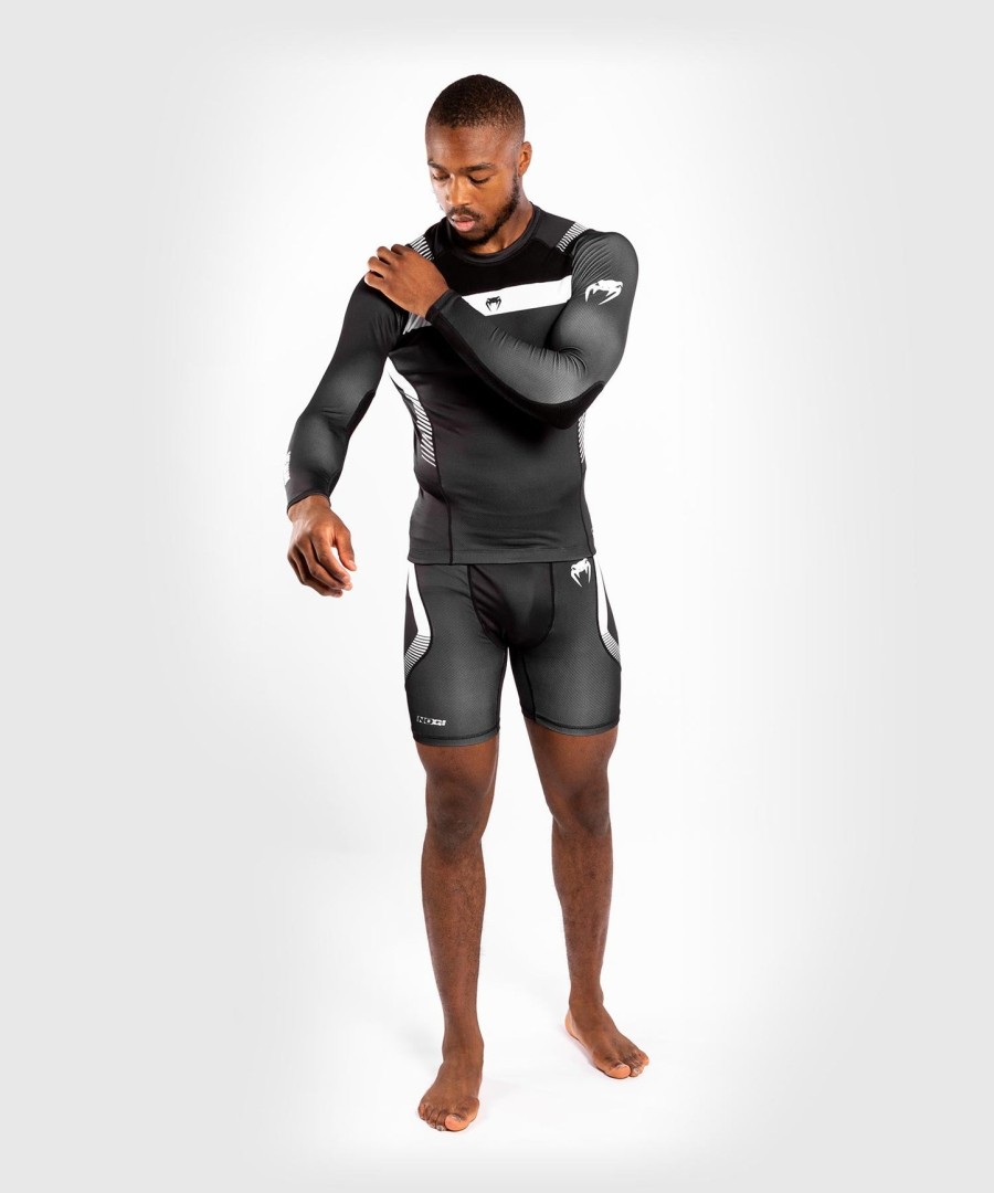 venum nogi 3.0 rashguard - lange ermer - svarthvit