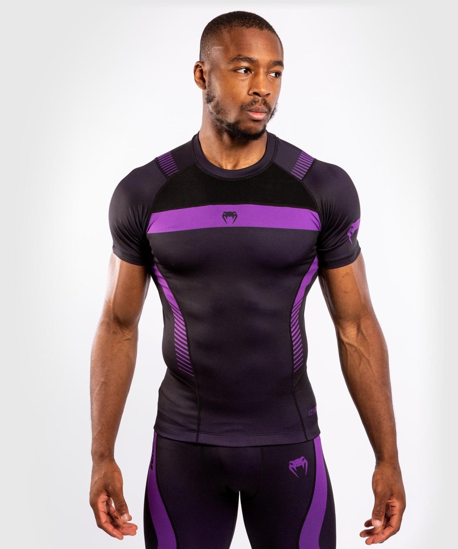 venum nogi 3.0 rashguard - korte ermer - svartlilla