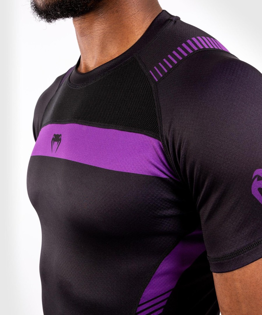venum nogi 3.0 rashguard - korte ermer - svartlilla