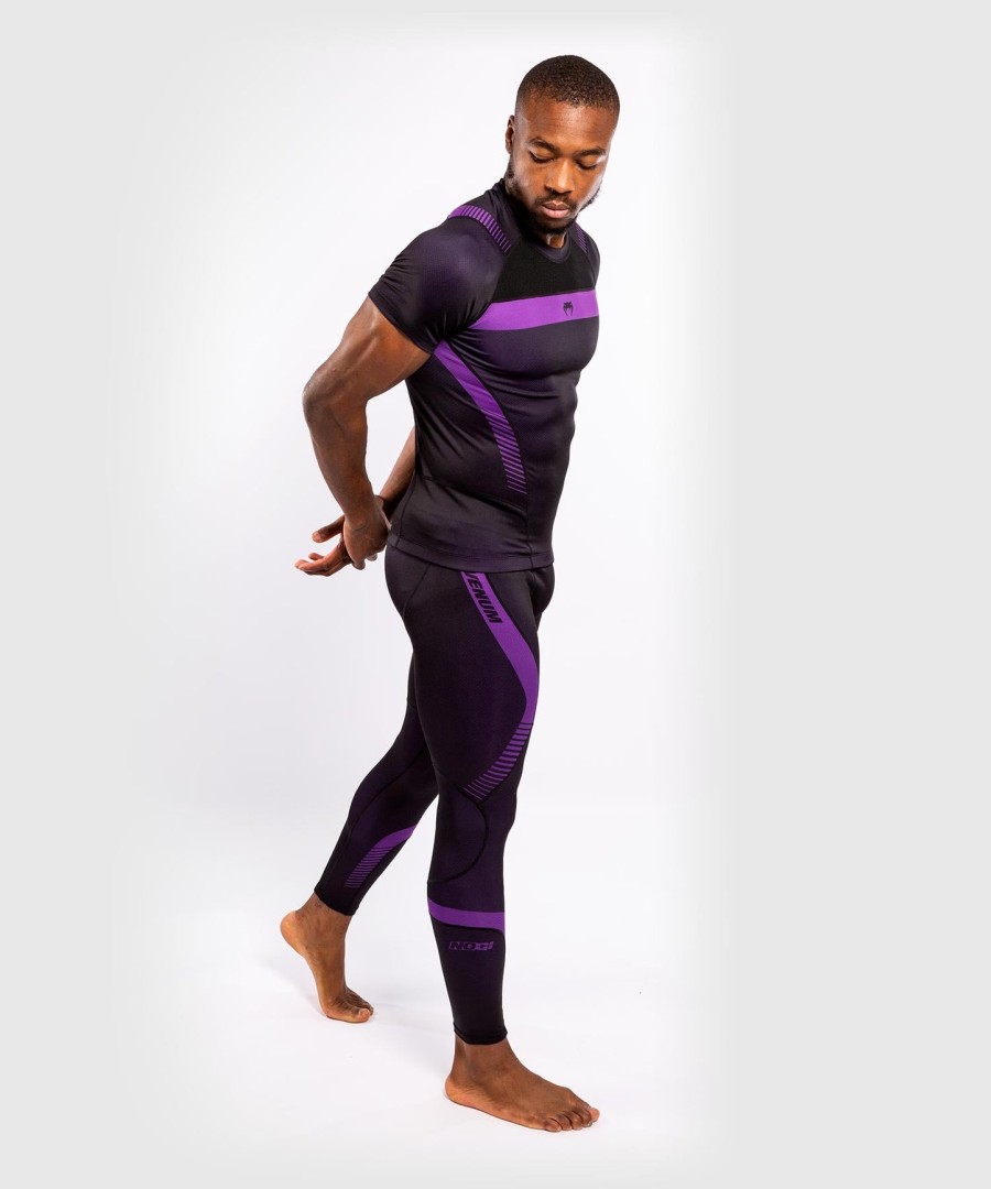 venum nogi 3.0 rashguard - korte ermer - svartlilla