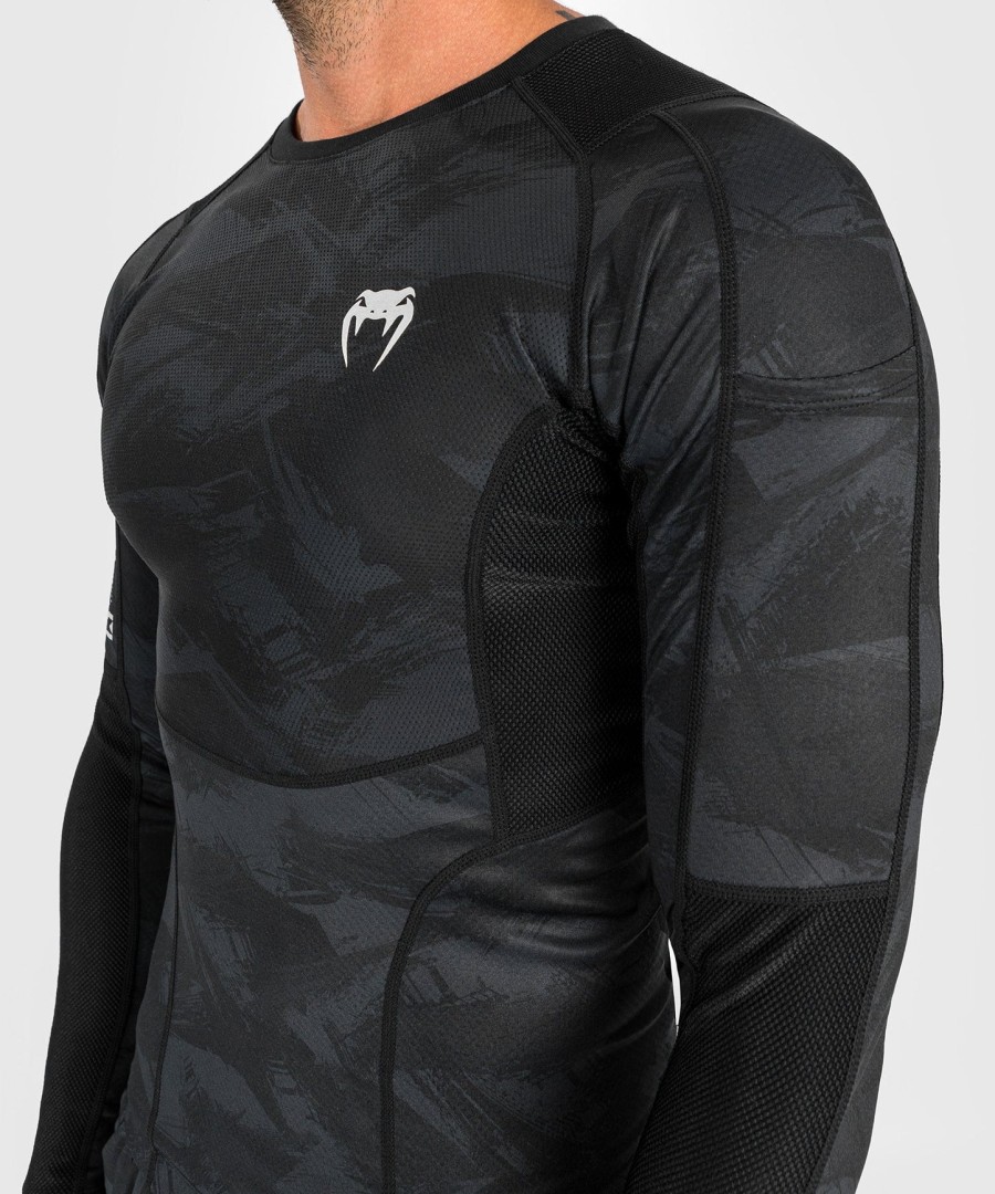 venum electron 3.0 rashguard - lange ermer - svart