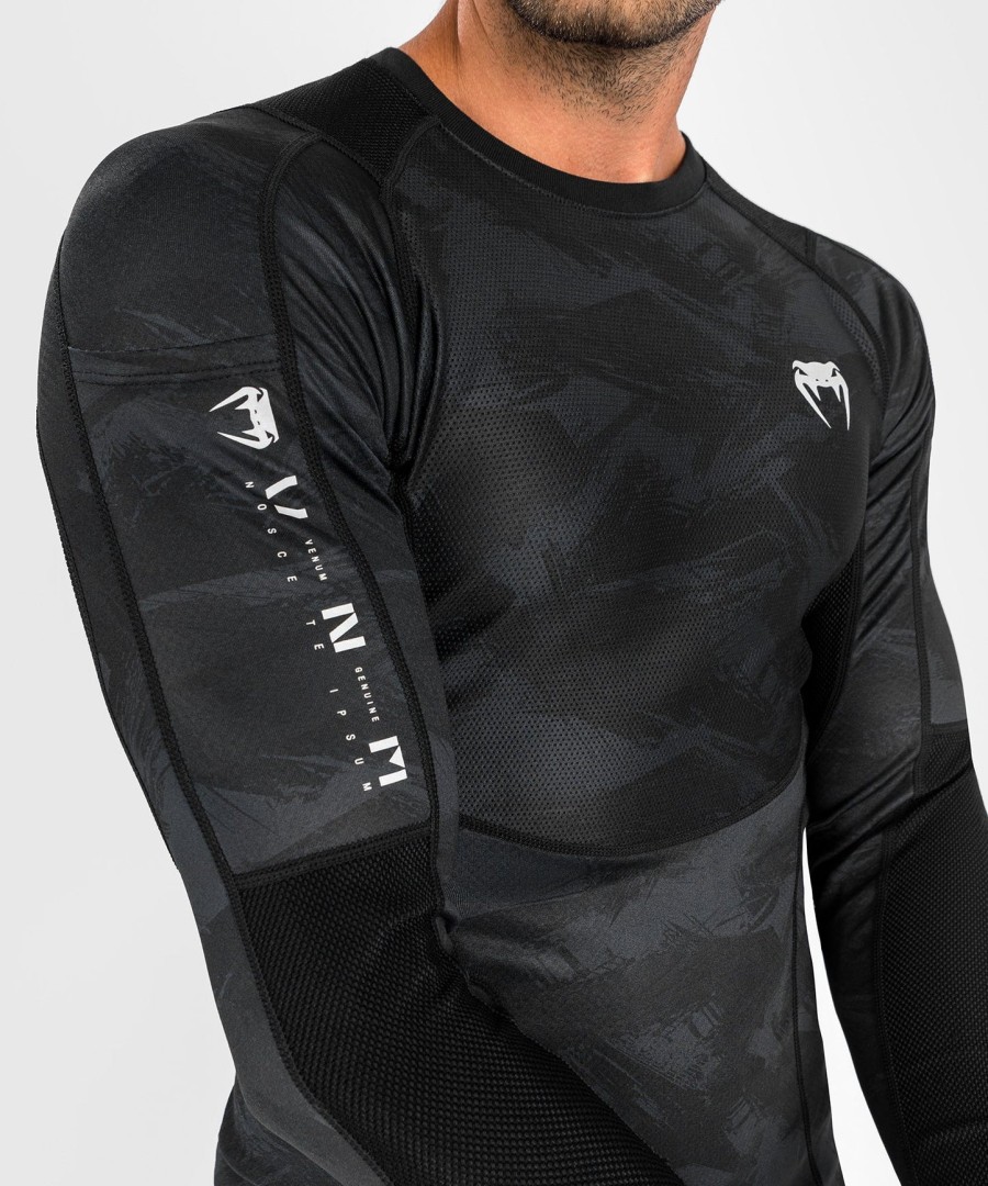 venum electron 3.0 rashguard - lange ermer - svart