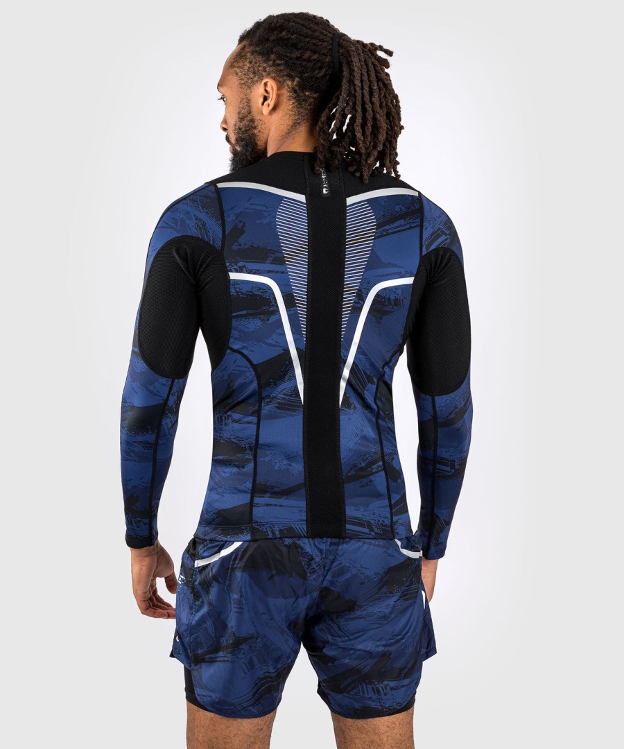 venum electron 3.0 langermet rashguard - marineblå