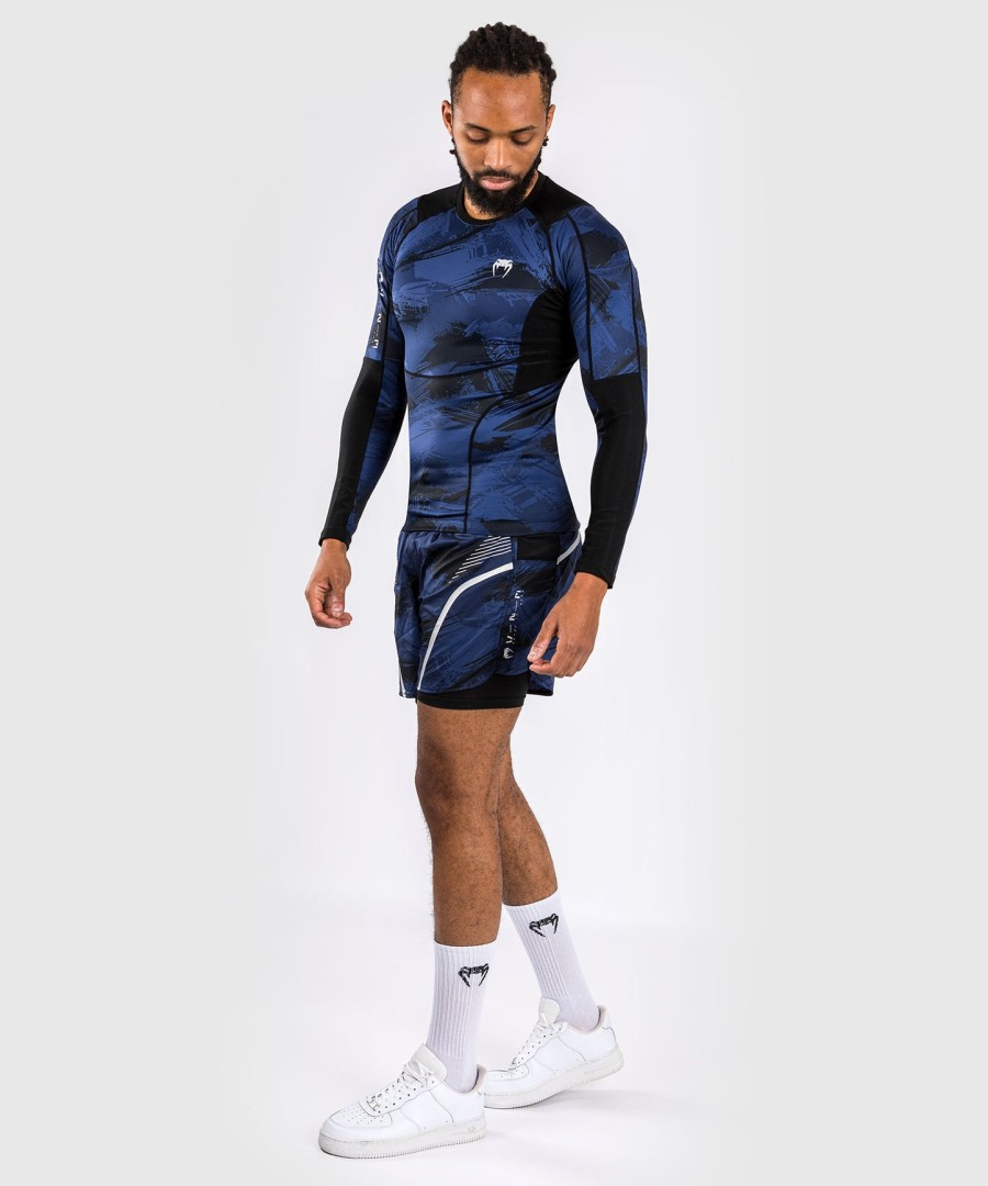 venum electron 3.0 langermet rashguard - marineblå